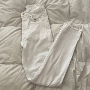 White high waisted Agolde denim